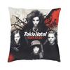 Soft Tokio Hotels Logo Music Rock Band Throw Pillow Case Decoration Custom Square Cushion Cover 40X40Cm Pillowcover Living Room