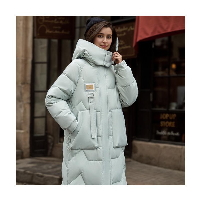 Women's Long Korean Style Loose Winter New Cotton Jacket Thickened Warm Cotton Jacket Casual Thick Coat