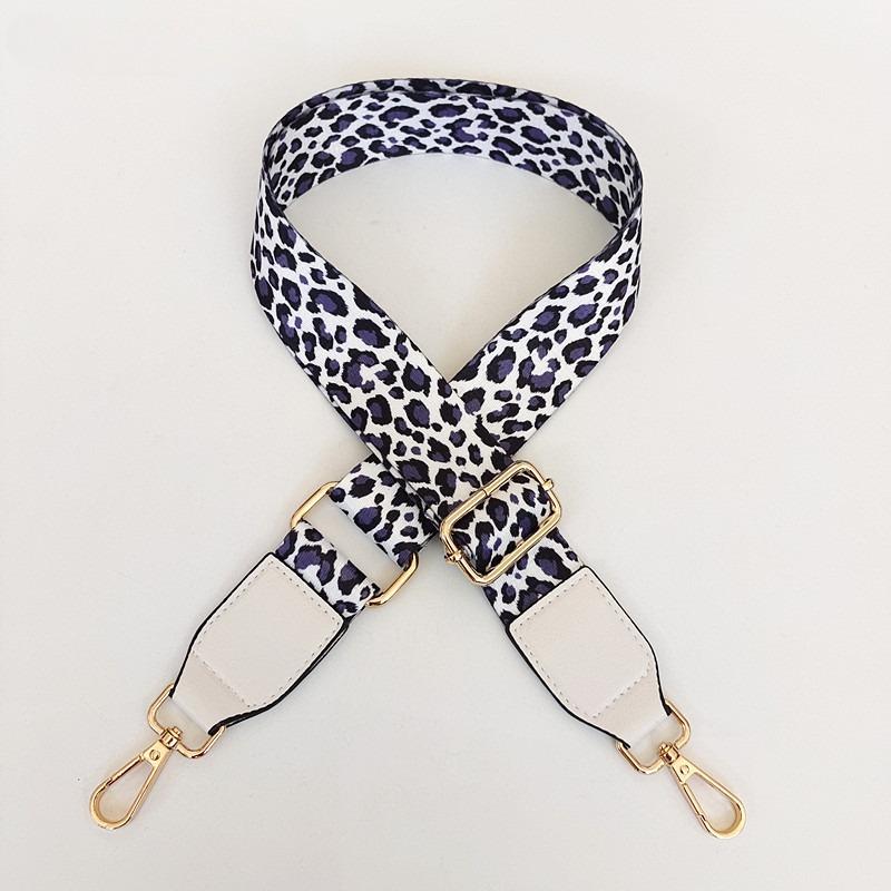Bag Accessories 3.8 Wide Shoulder Strap Load-reducing Backpack Strap Leopard Print Bag Adjustable Leather Long Shoulder Strap