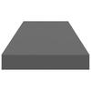 Floating Shelf High Gloss Gray 80 X 23.5 X 3.8 Cm MDF