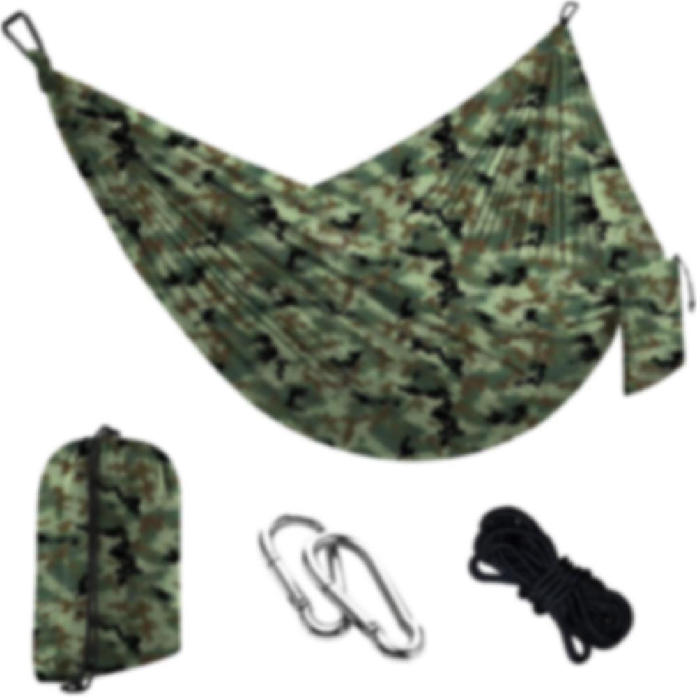 Customized Nylon Parachute Hammock: Single/Double Anti-Rollover Swing Chair for Camping & Indoor/Outdoor Use.