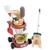 Kids' Cleaning Trolley Set: Pretend Play Hygiene Tools for Boys & Girls