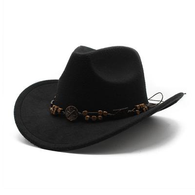 Ethnischer Stil Western Cowboyhut Wollfilzhut Herren- und Damenstil Zylinder Outdoor Reithut