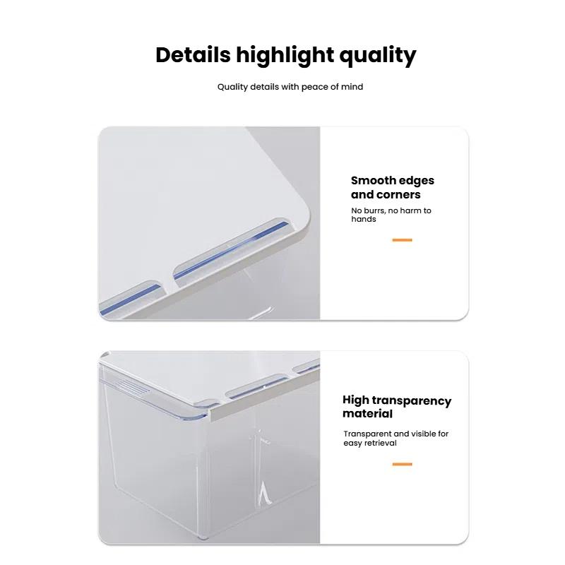 Transparent Bathroom Cotton Stick Makeup Cotton Bathroom Pull-Out Storage Drawer Style Storage Box Under The Mirror Cabinet