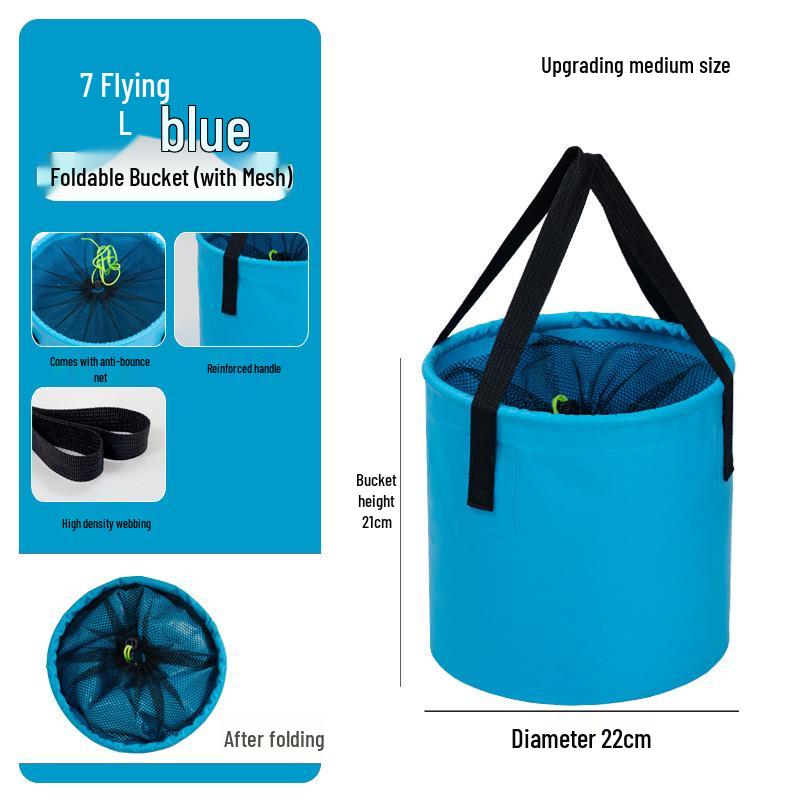 Portable Folding Water & Fish Bucket for Camping and Travel