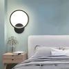 A84E-Wall Light Modern LED Wall Lamp Nordic Home Decor Wall Sconce Fixture Minimalist Illumination For Balcony Bedroom Black