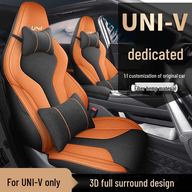 All-Season Breathable Linen Seat Covers for Changan Uni-V 2023-2025, Full Coverage Cushions