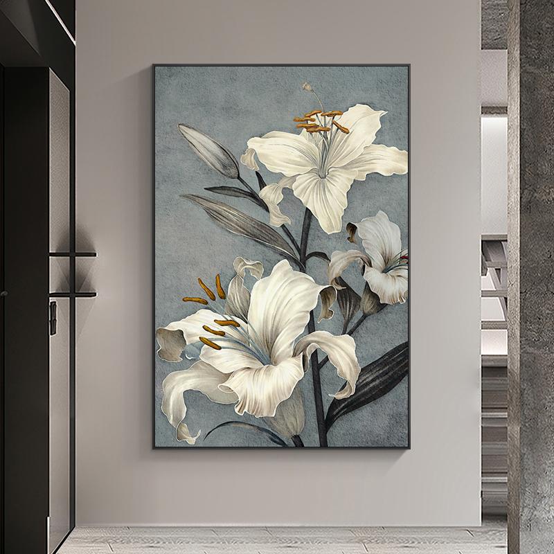 Nordic Minimalistischen Retro Stil Blume Sonnenblume Wand Kunst Leinwand Druck Malerei Moderne Wohnzimmer Eingang Dekoration Bild