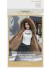 Women's Casual Mid-Length Korean Style Cotton Jacket with Fur Collar