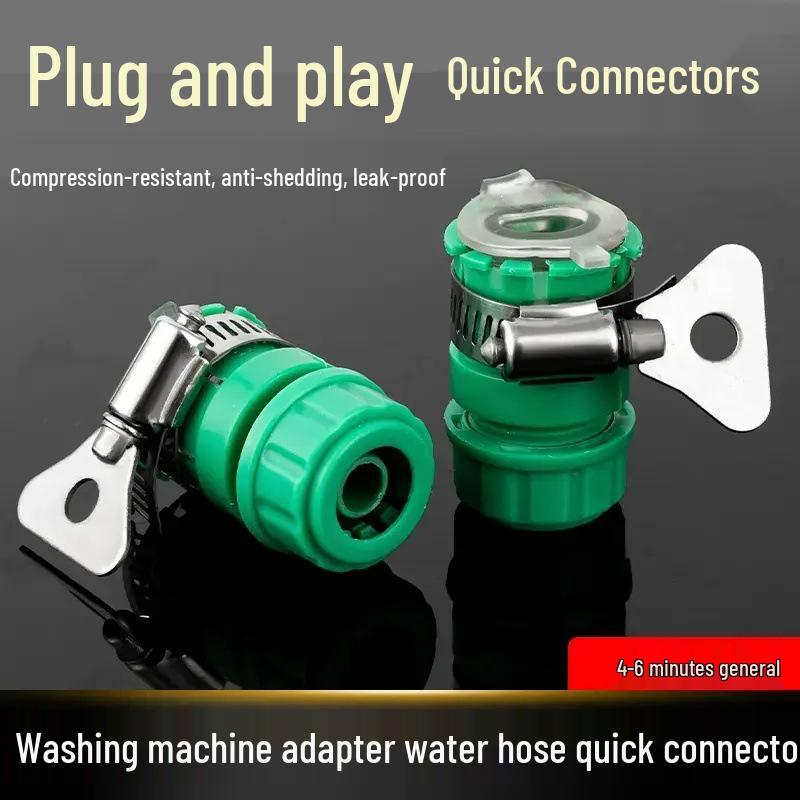 Multifunctional 4-Point Quick-Connect Hose Coupler for Faucets