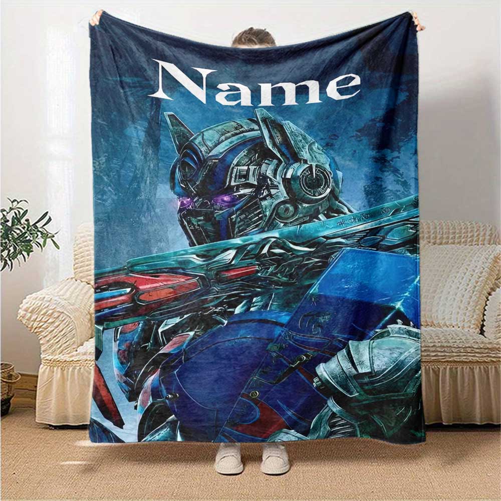 Love Transformers (20) Customize Your Name Blanket Cozy Personalized Blanket Soft & Cozy Great for Home Decor Chair Picnics Living Room