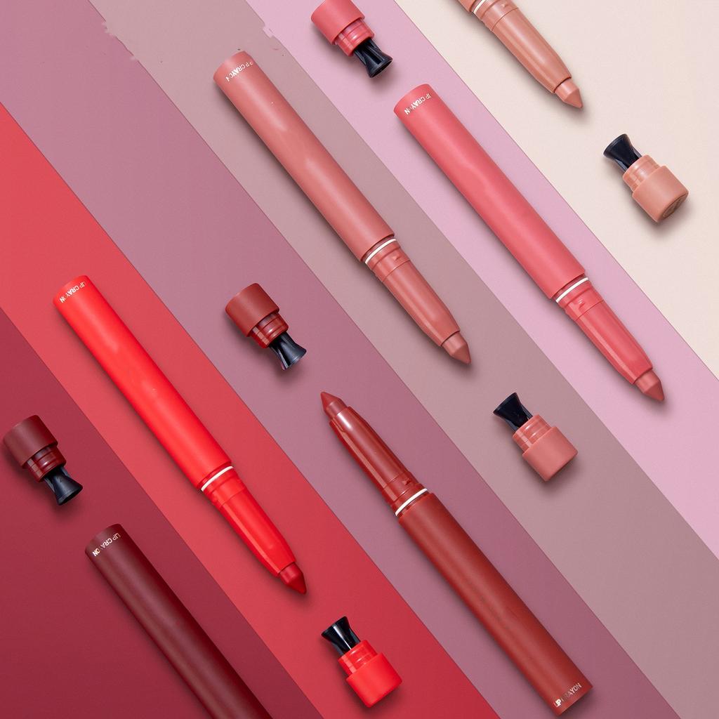 2 IN 1 Stick-on-Stick Cup Lippenstift Wasserdicht Langlebig Lippen Make-Up Samt Matte Lip Tint Stift Täglich Frauen Kosmetik Nude rosa