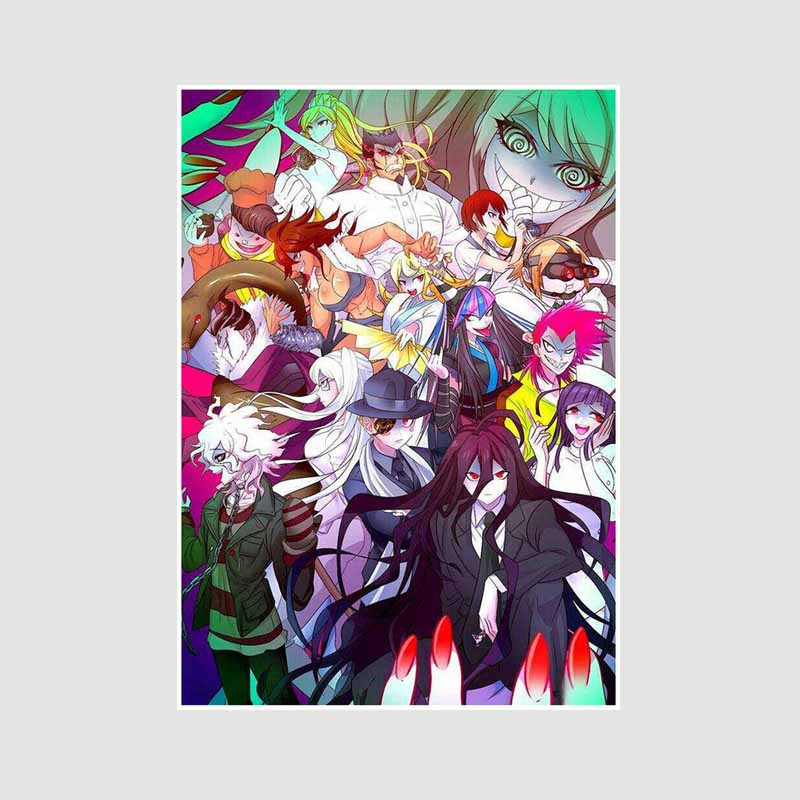 

Ретро Білий папір Мультфільм Фігурка Плакати Естетична класична гра Danganronpa Плакат Настінний декор Домашня кімната Бар Кафе Прикраса Художній живопис 30x21cm