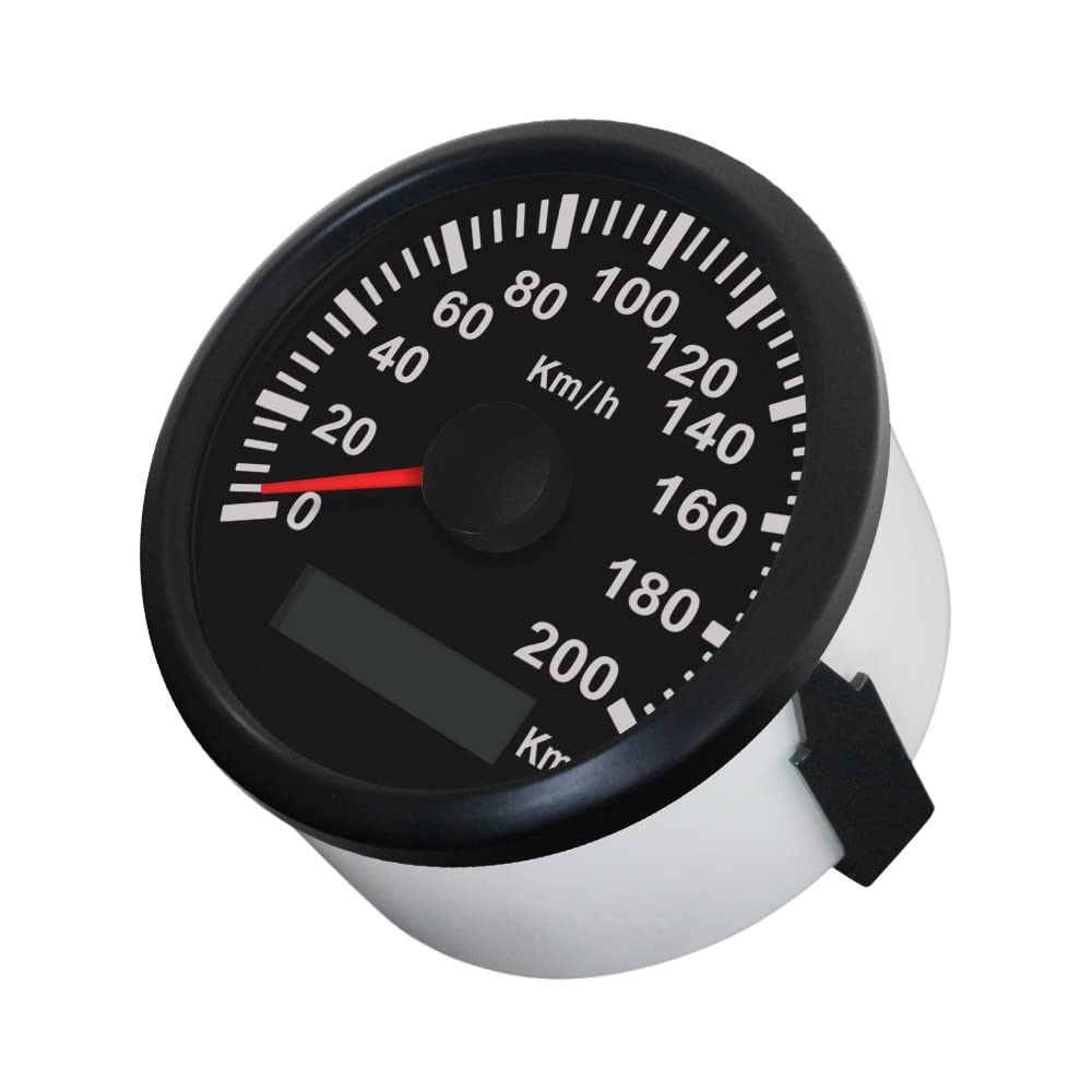 ELING Guaranteed Waterproof GPS Speedometer Odometer Auto Gauge 200KM/H Car Motorcycle Car Backlit 85mm /24V