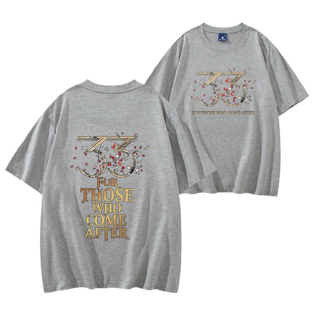 Kadın ve Erkek Unisex Moda Baskılı Yuvarlak Yaka Kısa Kollu Tişört Kazak Üst