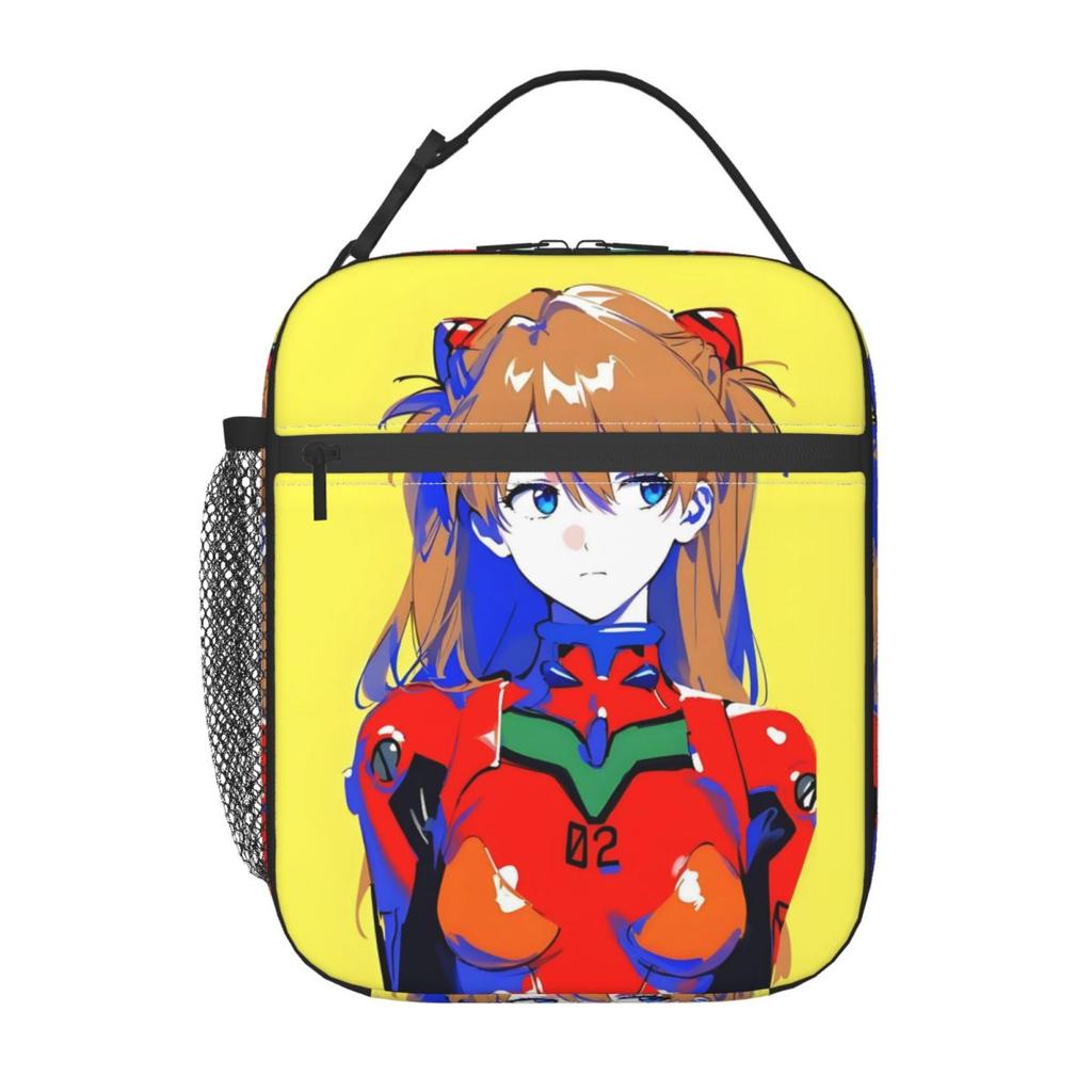 Custom Manga Evangeliones Insulated Lunch Bags for Work School Food Leakproof Cooler Thermal Lunch Box Women Men