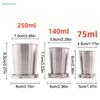 Collapsible Stainless Steel Shot Glass - Foldable Pocket Cup with Keychain, Portable Drinking Cup for Travel/Outdoor
