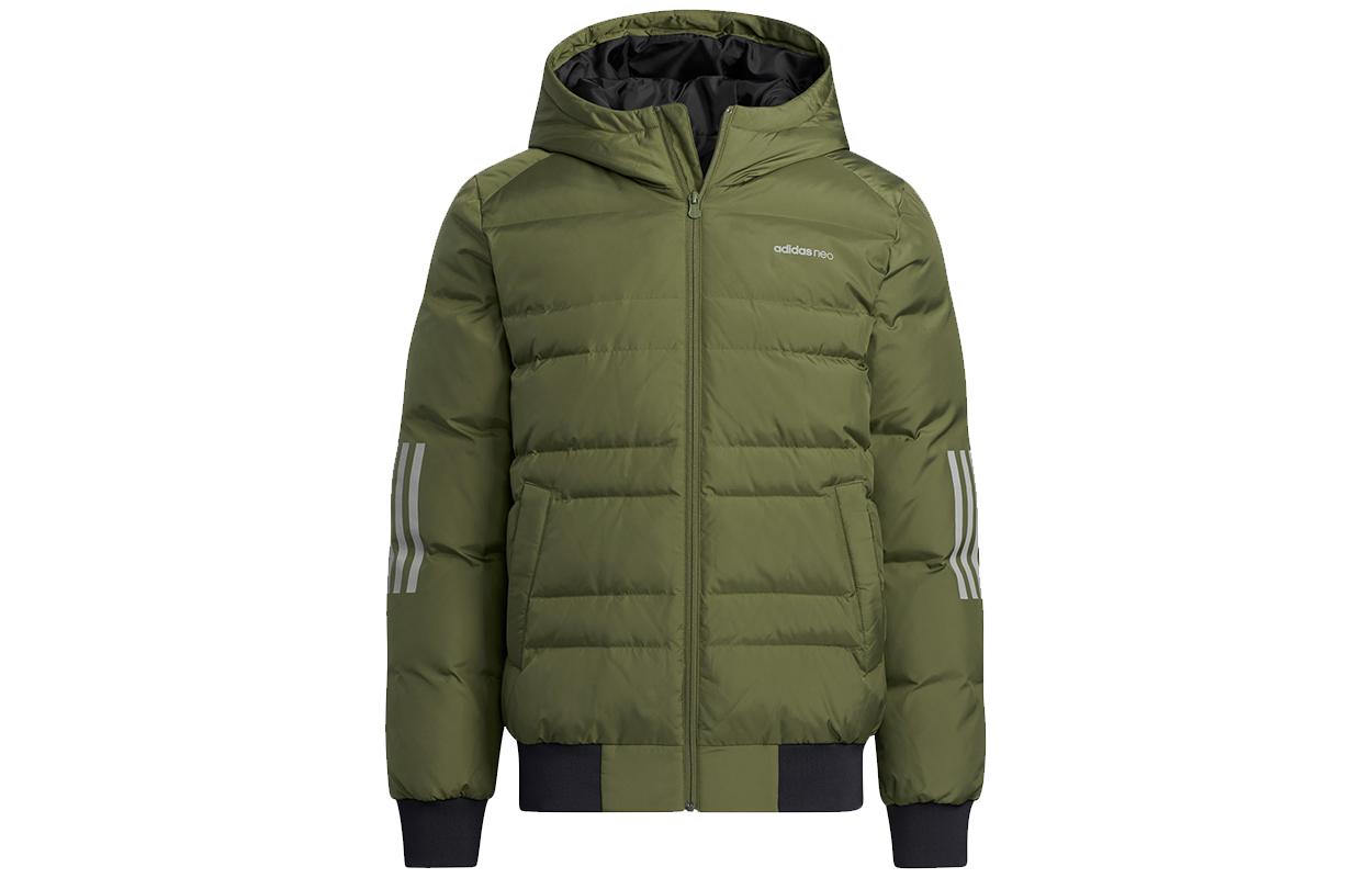 Adidas Neo Down Jackets Men s Olive Hooded Moderate Other H45270 XXL