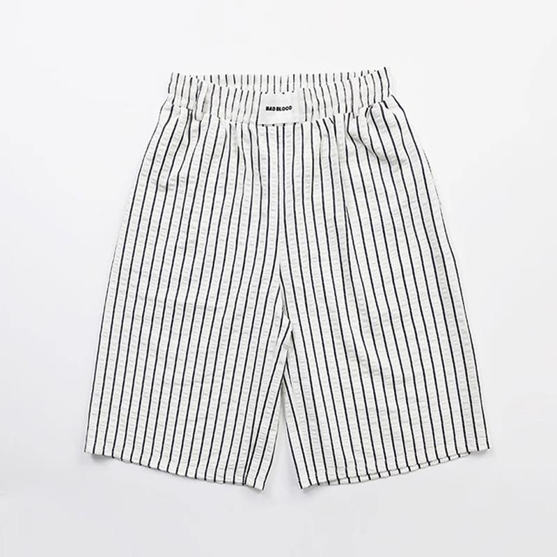 Korean Badblood BCAC Series Women s Striped Casual Wide-Leg Sports Pants Small