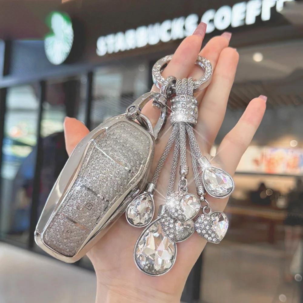 Car Remote Smart for BYD Song Plus Atto 3 Han EV Tang DM Qin Seal Dolphin Auto Key Case Fob Accessories White Diamond TPU