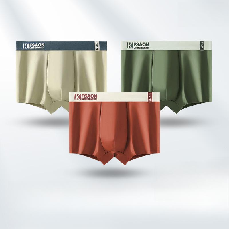 

3 шт. Мужское нижнее белье с четырьмя углами, шорты с плоскими углами, контрастных цветов, дышащие, со средней посадкой, мужское нижнее белье, шорты-боксеры 4XL