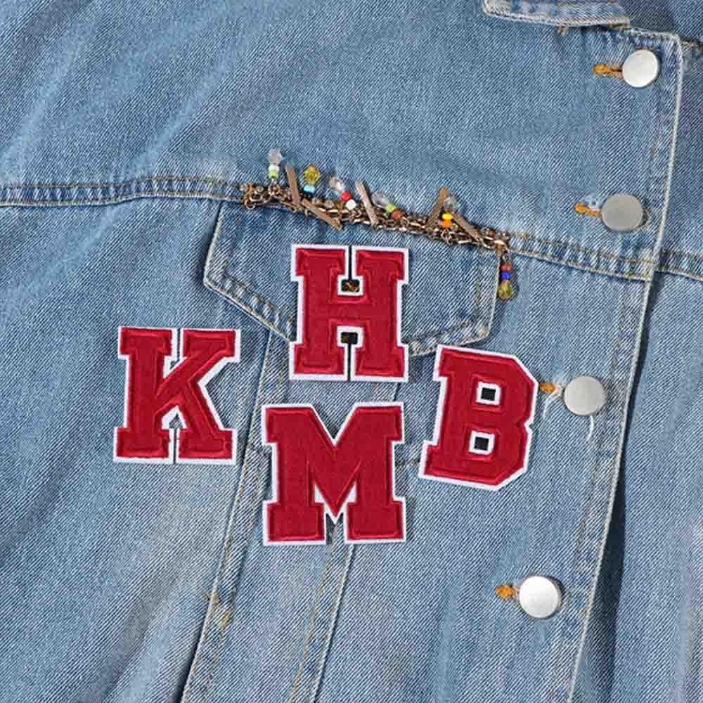 Sew on Crafts Decoration Apparel Iron-on A-Z Sewing Fabric English Alphabet Applique Patches Letter Patches Clothes Embroidery