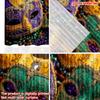2D Flat Printing 2pcs Curtain Party Curtains Mardi Gras Colorful Masks(1) Digital Printed Polyester Drapes Seasonal Party &