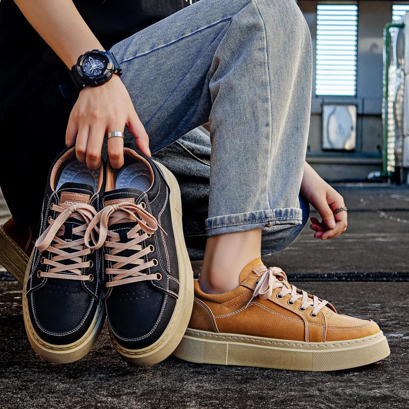 New Men's Classic Fashion Low Top Thick Sole Skateboarding Shoes Comfortable Soft Sole Basketball  Sneakers