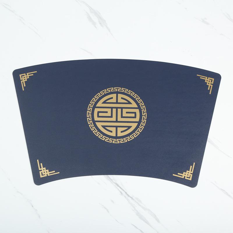 Wind table mat Placemat Leather Western food mat Water and oil insulation mat Household bowl coaster Dining table mat