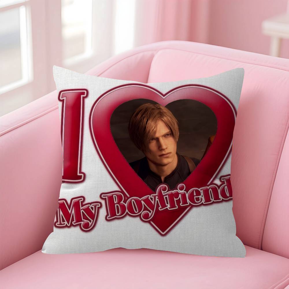 Handsome Leon Game Kennedy Cushion Cover Inches Farmhouse Decor Home Throw Pillow Covers For Couch Decorations