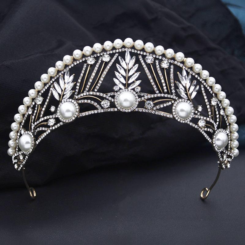 Vintage Princess Tiara Crown For Women Headwear Wedding Dress Elegant Queen Bridal Bride Crown Headband Gift Hair Jewelry