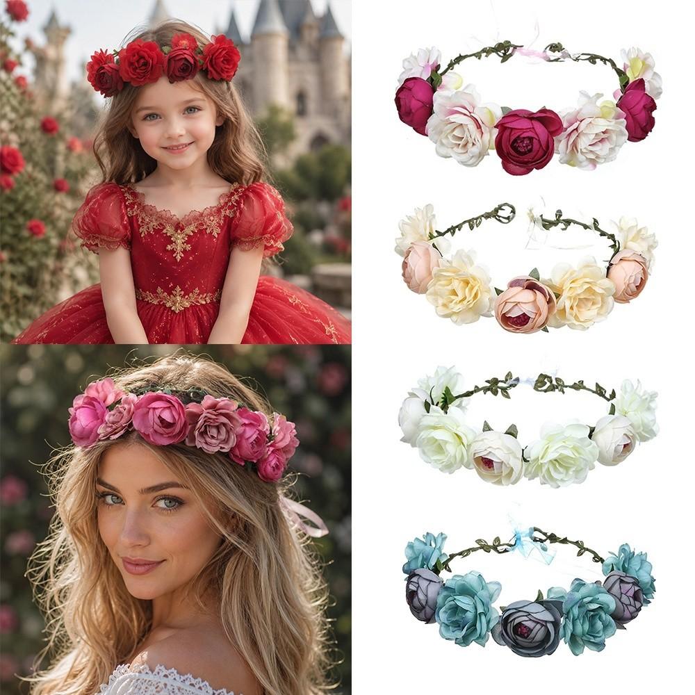 Bohemia Floral Headband Cloth Bridal Garland New Hair Bands  Birthday Party