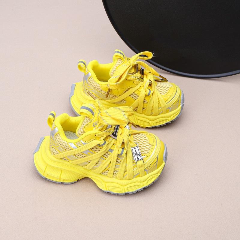 2025 Spring and Summer New Paris Children's Dad Shoes Casual Boys Sports Shoes Girls Mesh Shoes Breathable Mesh Baby