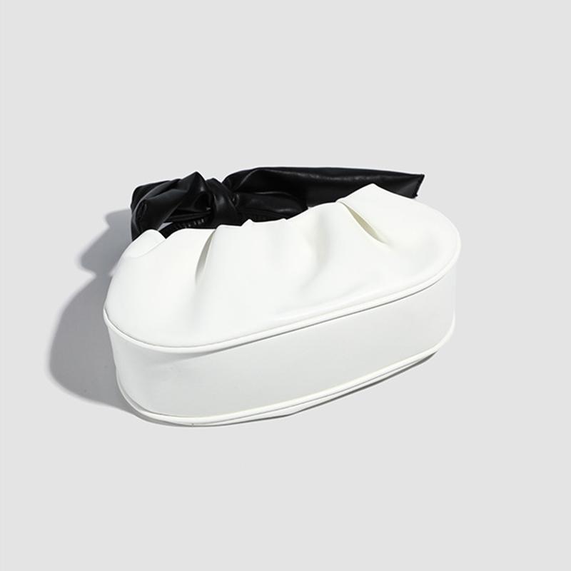 Fashiable and versatile bow fold crossbody bag, hand-held cloud bag
