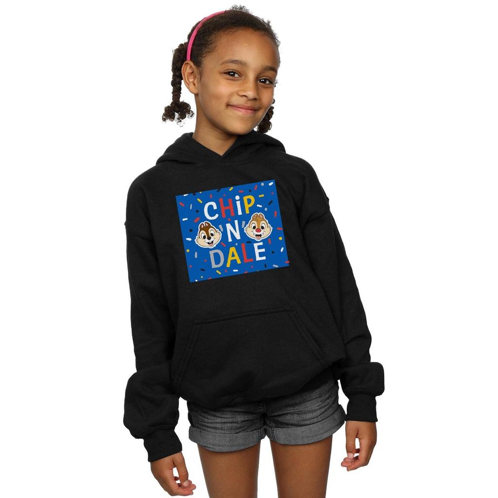 Disney Girls Chip N Dale Blue Frame Hoodie
