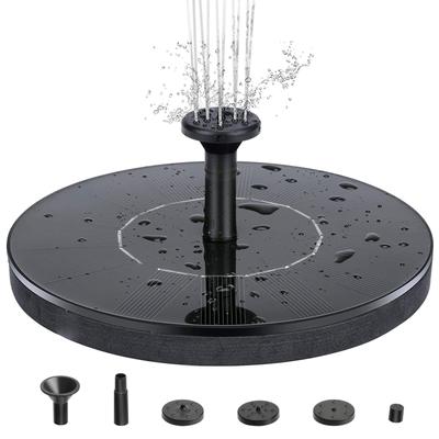Solar Fountain Pump Bird Bath Fountain Floating Fountain for Pools with 4 Spraying Nozzles Courtyard Landscape Fountain Outdoor