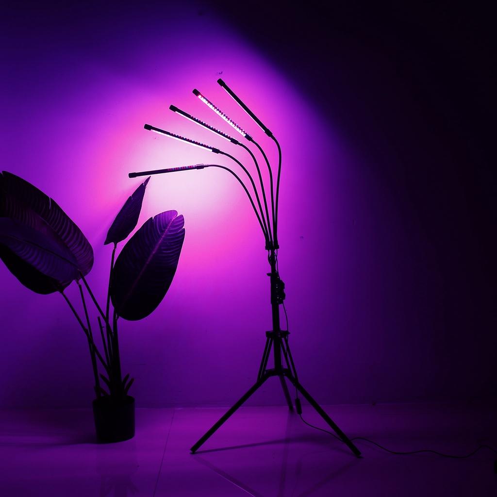 5V Full Spectrum Plant Light with Adjustable Tripod Stand Red Blue Floor Grow Lamp LED Grow Lights for Indoor Plants