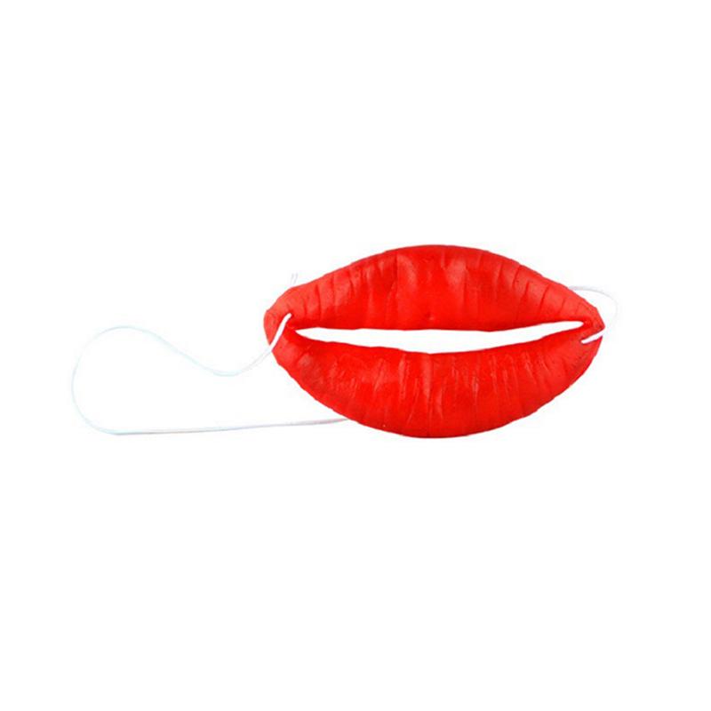 Funny Prop Sausage Lips Red Sexy Lips Costume Party Performance Accessory Halloween Cosplay