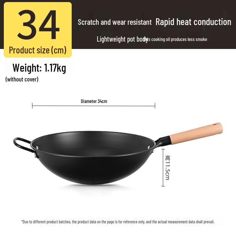 

Official Genuine Cast Iron Round Wok - Non-stick, No Coating, Induction & Gas Compatible Default