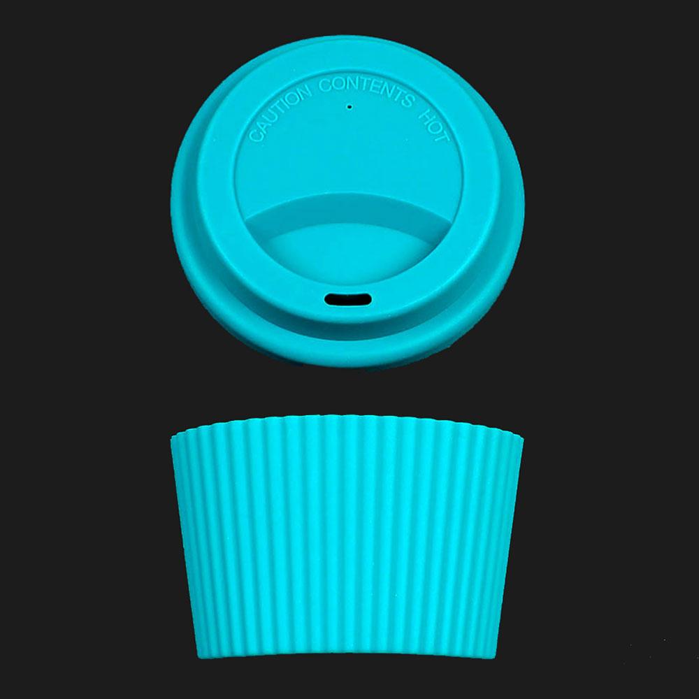 Silicone World 2PCS/Set Silicone Coffee Cup Cover Heat Insulation Anti Slip Cup Sleeve Mug Glass Cup Cover Anti-Dust Cup Lids