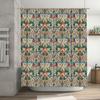 Vintage Floral Shower Curtain Botanical Pattern Bathroom Decor Farmhouse Style Waterproof Fabric Curtain Liner