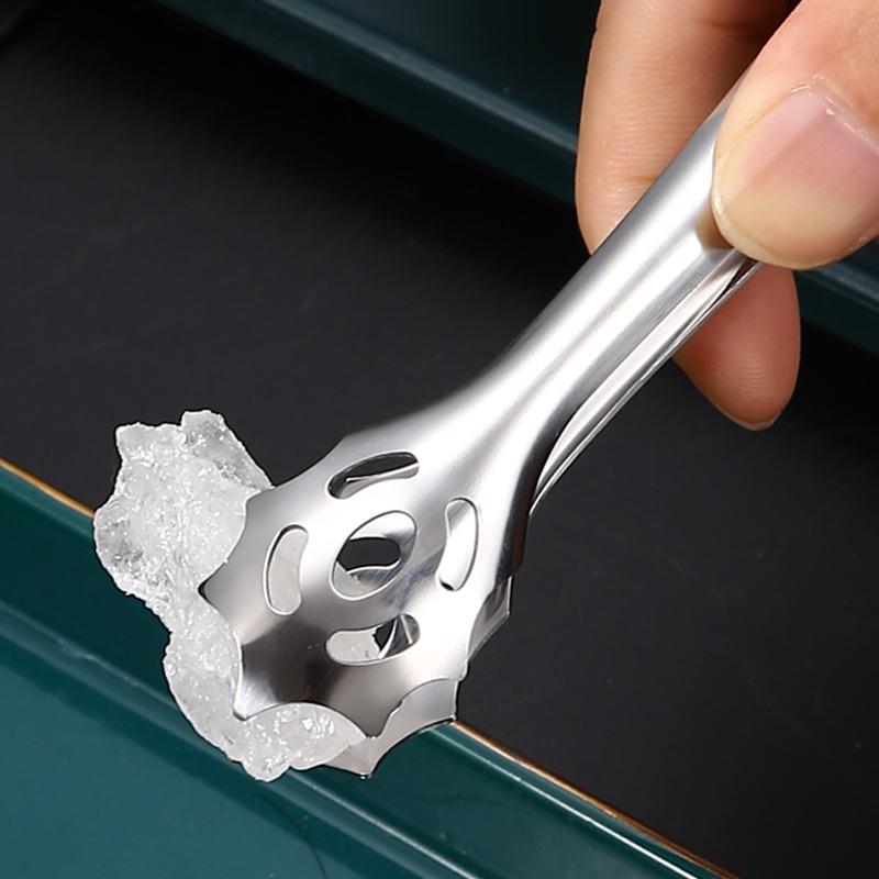304 Stainless Steel Non-Slip Mini Ice & Sugar Cube Tongs