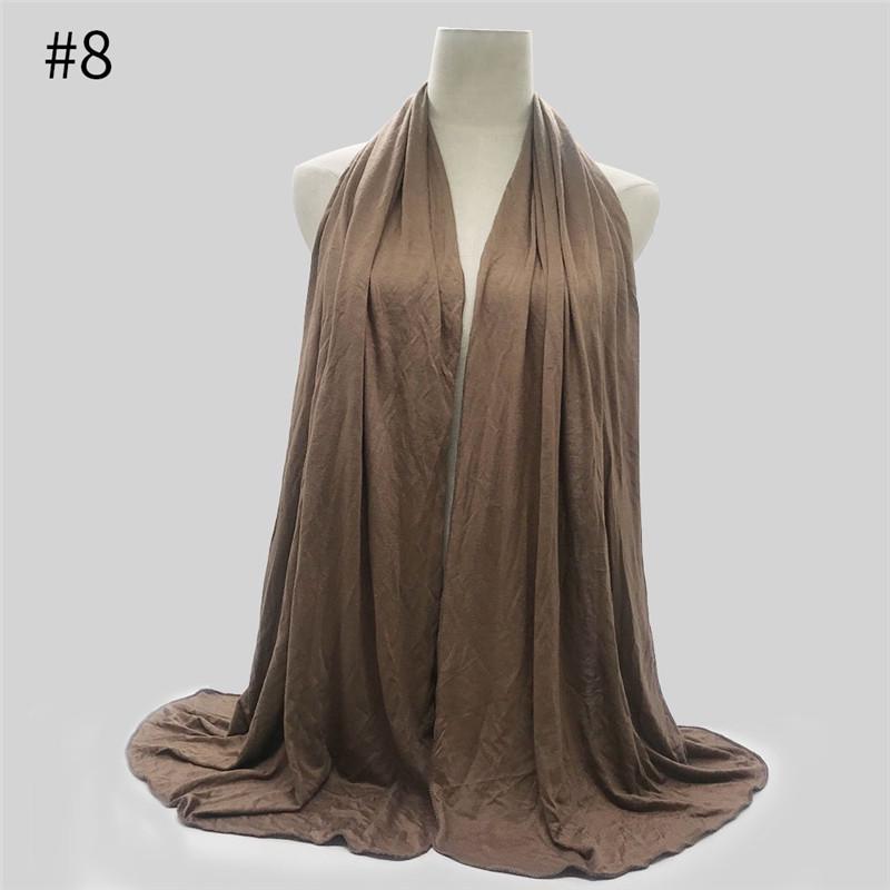 170X60Cm Modal Cotton Jersey Hijab Scarf Ramadan Long Muslim Shawl Plain Soft Turban Wraps For Women Africa Headband