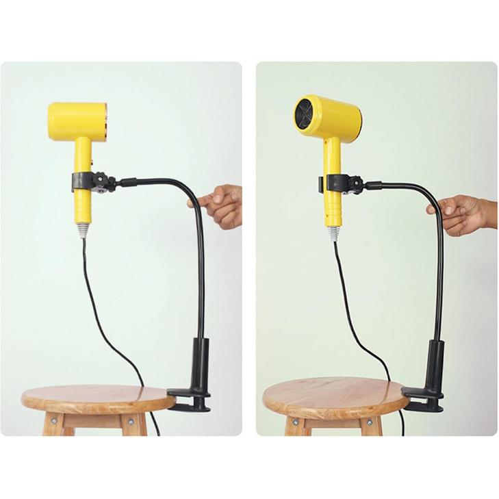 Dog Grooming Table Hair Dryer Arm Clamp Blow Dryer Stand Holder with 360Degree Neck Hands-Free Pet Grooming Accessories Pet Hair Dryer Holder