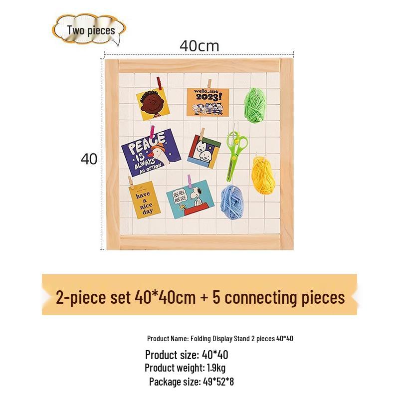 

Foldable Wooden Display Stand for Kindergarten Art and Night Market Ornaments