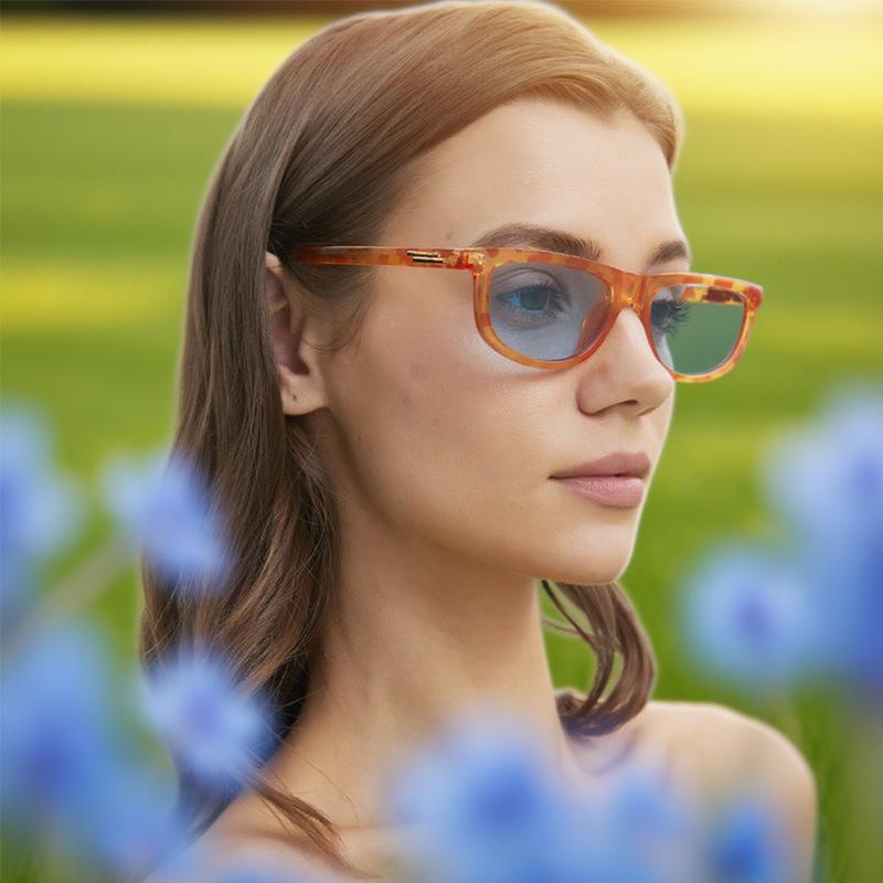 New sunglasses big-name flat for European and American style square sunglasses male and female stars fashion high-end glasses