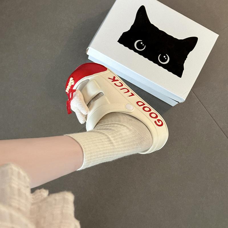 Cute cartoon letter sandals female Miffy rabbit slippers outer wear summer fashion outer wear female cool slippers bag head shoes