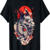 Dragon Vintage Ancient Samurai Cherry Blossom T-Shirt