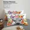 3-piece rural farm style cow flower pattern printed down duvet cover (1 duvet cover+2 pillowcases, no core) bedding set