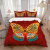 3pcs Butterfly Flowers Soft Comfortable Bedding Set, For Bedroom, Guest Room And Dorm, All - Season Use, High-Definition Printing155